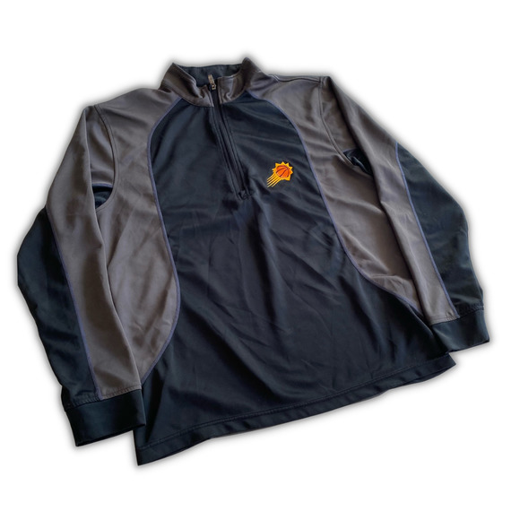 LevelWear NBA Phoenix Suns Men's Quarter Zip Polyblend Pullover Black/Gray Sz L - Picture 3 of 5